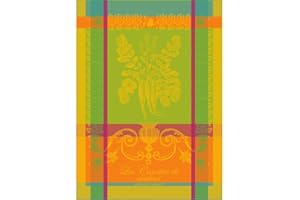 GARNIER-THIEBAUT USA Garnier Thiebaut Carottes De Couleur Zeste (Zesty Carrots) French Kitchen Towel 22"x30", Cotton, Jacquard