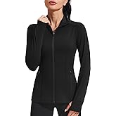 PINSPARK Women's Athletic Jackets Slim Fit Workout Jacket Full Zip Up Running Gym Yoga Sports Tops with Pockets