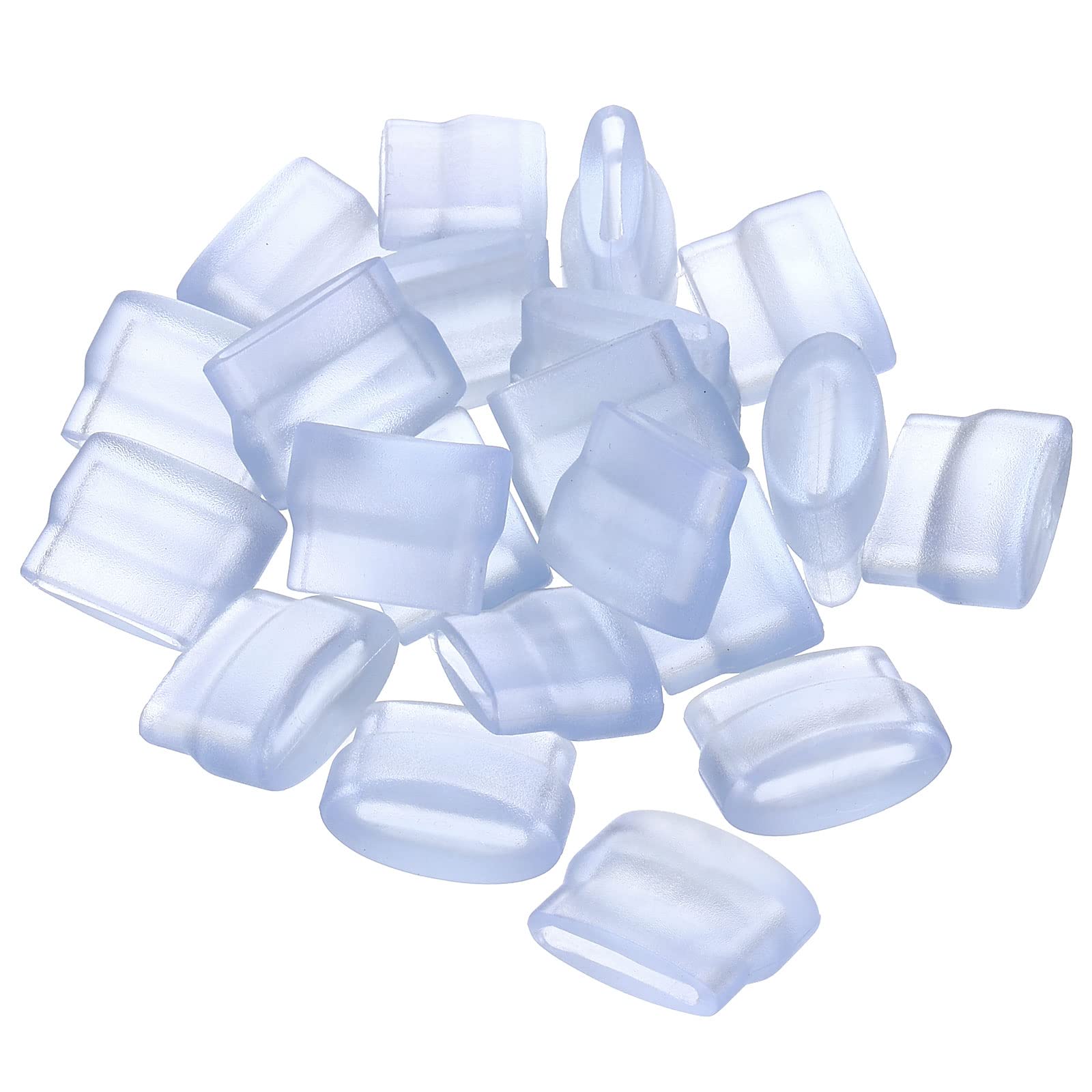 PATIKIL Kitchen Sink Rack Feet, 20 Pack 21x15x11mm Plastic Sink Protective Replacement Feet Wire Bumpers Protector for Kitchen Sink Grid, Clear