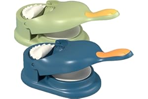 365Home【Upgrade】2-Pack 2 in 1 Dumpling Maker Press, Dumpling Skin Maker Machine, Empanada Maker Press, Multifunctional DIY Manual Dumpling Press Mold Set (Blue, Green)