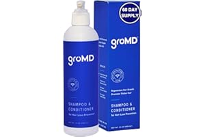 GroMD Biotin Shampoo and Conditioner, Hair Growth Shampoo, Hair Loss Shampoo for Men & Women, Regrowth Treatment & Thickening, Contains Argan Oil & DHT Blocking Ingredients, Doctor-Formulated, 10 oz