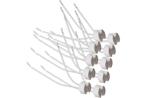 10pcs AC 250V 100W 9cm Cable Copper Wire G5.3 MR16/MR11 Lamp Socket Holder Base