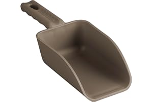 Vikan Remco 630066 Color-Coded Plastic Hand Scoop - BPA-Free Food-Safe Kitchen Utensils, Restaurant and Food Service Supplies, 16 oz, Brown