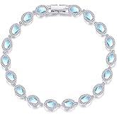 LUANIOL Moonstone Bracelet for Women 925 Sterling Silver Moonstone Bracelet Jewelry Gifts