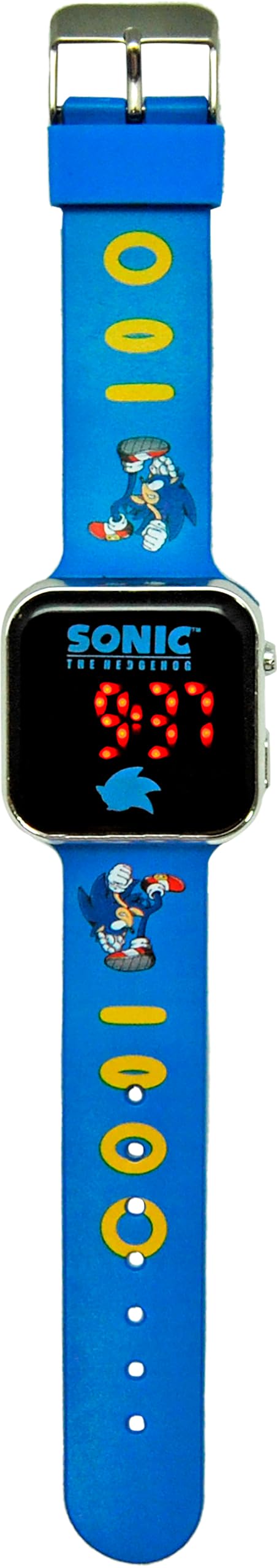 Kids Licensing - Children's Digital Watch, LED Children's Watch, Durable Battery, Full Functions, Adjustable Strap, Sonic Watch, Original Design, Square, Child Watch, Perfect for Gift