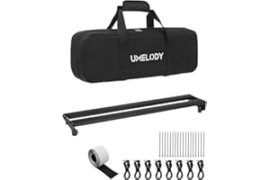 Small Guitar Pedal Board with Padded Carry Bag, 19" Compact Aluminum Pedalboard for 4–5 Mini Pedals, Lightweight Portable for