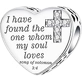LUXILLA Love You Best Friend Grandma Wife Heart Charm 925 Sterling Silver Charms Fit for Bracelets Necklace Jewelry Gift for Women