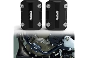 REARACE Motorcycle Bumper Blocks, Motorcycle Engine Bumper Guard Block Drop Protection Crash Bar Protector Universal for 22MM 25MM 28MM