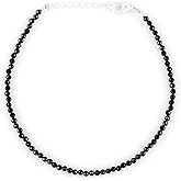 NJCRAFT Minimalist Beaded Bracelet for Women – 2-3mm Micro Faceted Crystal Beads | Lightweight Adjustable Layering Bracelet