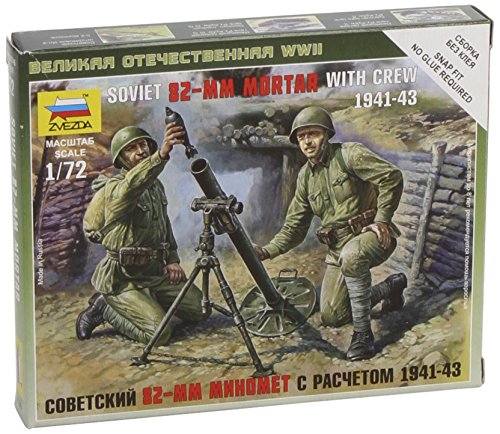 Zvezda Models Soviet 82mm Mortar + Crew