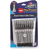 10 X Cello Pinpoint Fine Write Ball Point Pen Black Ink 0.5 Mm Tip by Cello Pinpoint