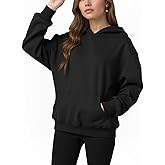 YARBCEN Womens Hooded Hoodies Sweatshirts - Long Sleeve Crewneck Sweaters With Pocket 2026 Fashion Spring Oversized Clothes