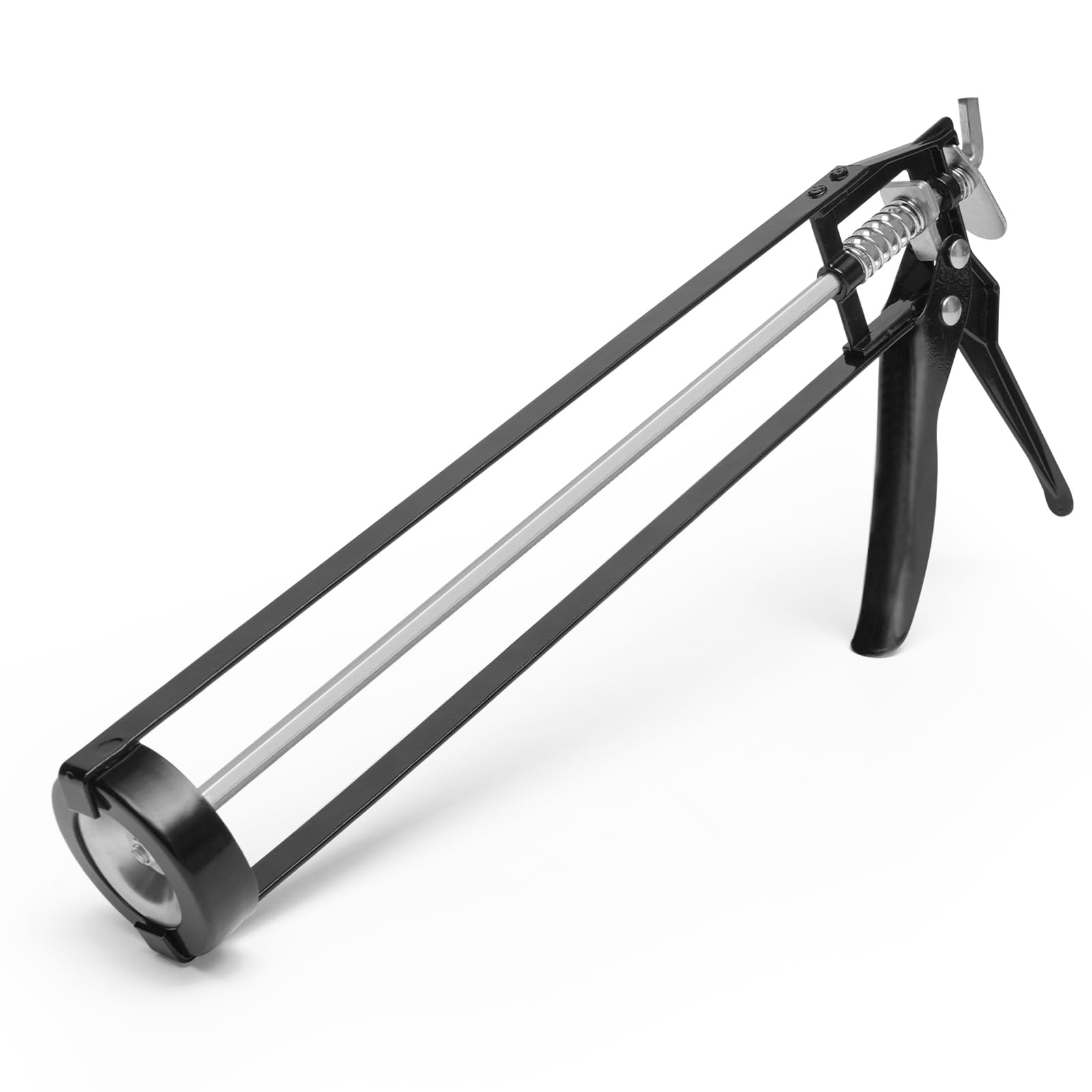 Caulking Gun 11” Silicone Gun Applicator | Skeleton Gun for 400ml Silicone Sealant, Caulks, Adhesives | Dripless Caulking Gun UK | Large Cartridge Gun with Comfortable Grip to Prevent Hand Fatigue