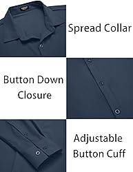 COOFANDY Men's Wrinkle Free Dress Shirts Muscle Fit