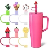 ERKOON Cover Compatible with Brumate Era 40 oz/30 oz Tumbler, 6PCS Colorful Straw Cover Cap Protectors for 12mm Straw Accessories