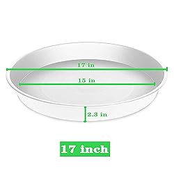 Bleuhome 4 Pack of 17 inch Plant Saucer, 2.3" Depth