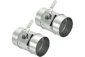 YOKIVE 4 Inch HVAC Duct Manual Volume Backdraft Damper, 2 Pcs Galvanized Iron Airflow Ducting Branch Vent Damper Air Control 