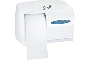 Scott Professional Coreless Standard Roll Toilet Paper Dispenser (09605), Dual Capacity, White, 11.0"x7.63"x6.0" (Qty 1)