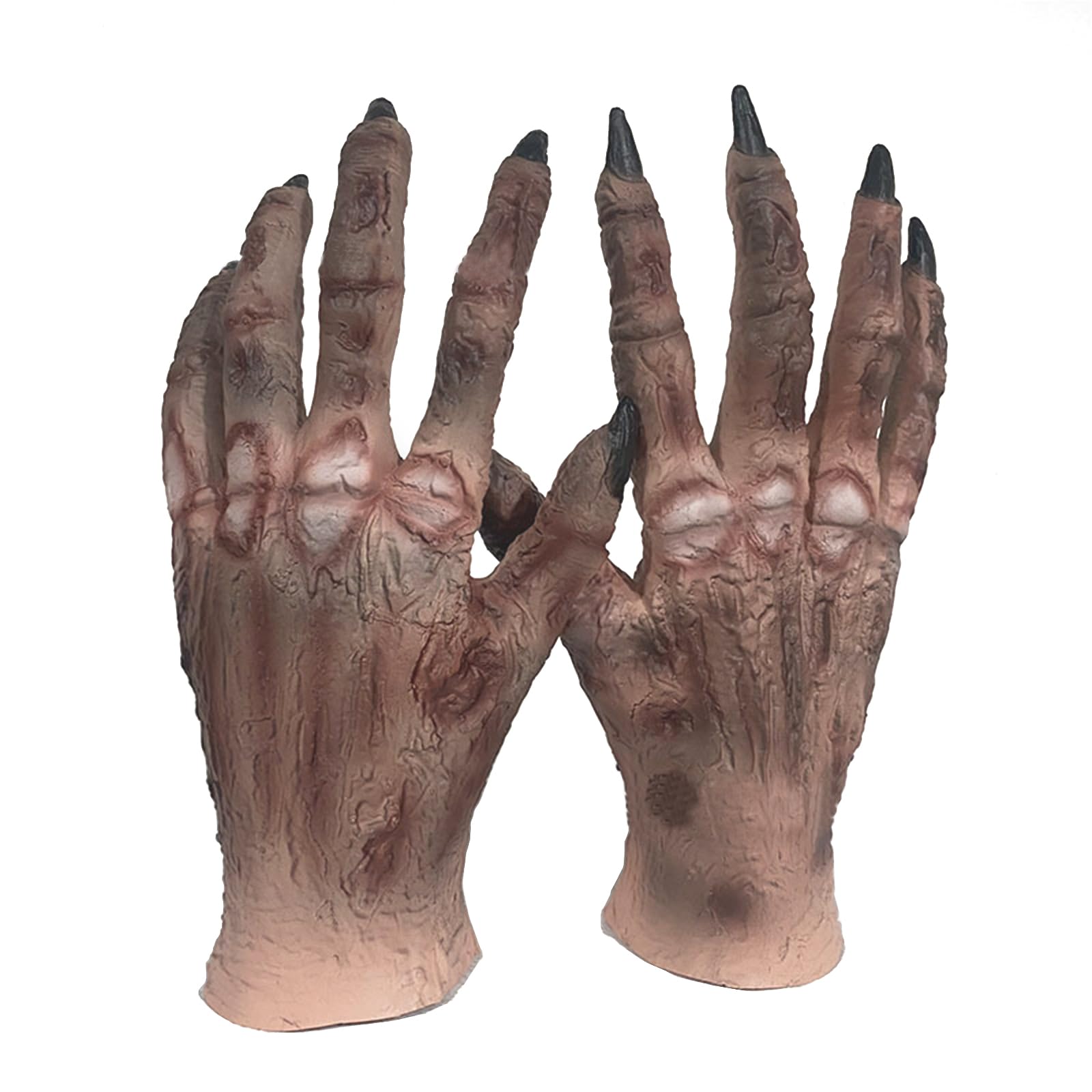 Adult Halloween Gloves Horrific Werewolf Demon Zombie Devil Eagle Beast Animal Gloves Latex Wolf Paws Claws Mittens Halloween Costume Cosplay Hand Prop Accessories