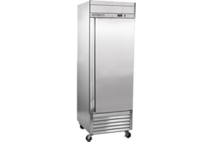 Maxx Cold MXSF-23FDHC Commercial Reach-in Freezer, NSF Rated, Single Door, Featuring Heavy Duty Shelves Digital Controls and Automatic Defrost, 23-Cu.Ft., Metallic