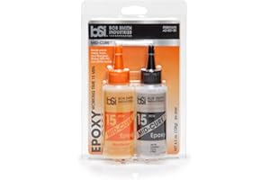 Bob Smith Industries BSI-203H Mid-Cure™ Epoxy - 4.5 oz. Combined, Light Amber - 15-Minute Working Time Adhesive for Wood, Metal, Fiberglass, Crafts & Repairs
