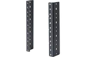 RIVECO 4U Vertical Rack Rails Kit Heavy Duty Server Rack Mount Rails 2 PCS Black