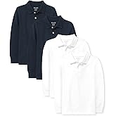 The Children's Place Boys' Long Sleeve Pique Polo Multipacks