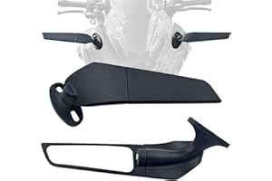 SCERYMO Large Size Motorcycle Rear View Mirrors, 2025 New Upgraded Version Stealth Mirror for Kawasaki Ninja 300 400 650 ZX6R Honda CBR300R CBR500R CBR600RR CBR1000RR Suzuki GSXR 600 750 Yamaha R25 Ducati