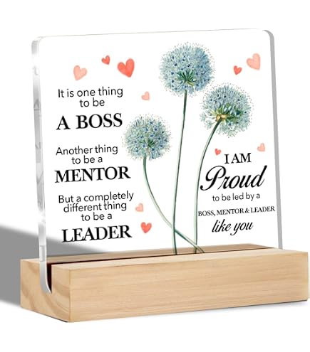 Retirement & Farewell Gift - 4x4 Inch Acrylic Desk Sign With Wood Stand, Office Appreciation Decor - View #8