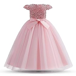 Nileafes Flower Girl Pageant Sequins Dress Princess