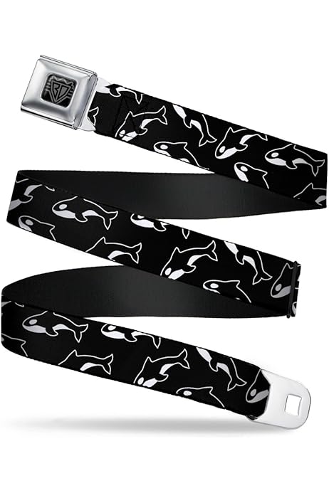 thumbnail interactive-video image 1 of Buckle-Down Seatbelt Belt - Adjustable 1.5 Inch Wide Fashion Belt With Automotive Buckle, Unisex 1 of 12