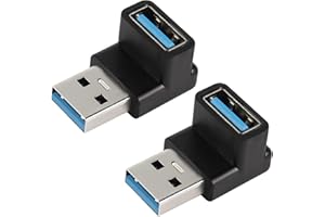 QIANRENON 90 Degree USB 3.1 Adapter USB A Male to Female Right Angle Connector 10Gbps USB Type A 3.1 Data Transfer Fast Charg