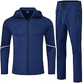 TBMPOY Men's Hooded Tracksuits Sweatsuits 2 Piece Sets Jogging Track Sweat Suit Workout Gym Warm Up Outfits with Hoodie