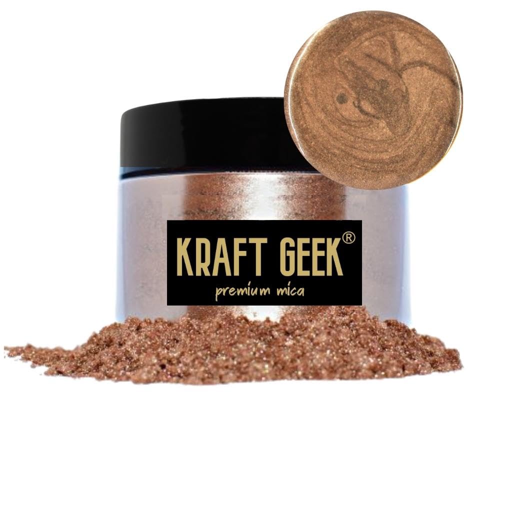 Premium Copper Mica Powder 50g. Powder Dye for Epoxy Resin Pigment Natural Soap Colouring, Candle, Slime, Bath Bombs, Makeup, Nail, Fabric, Fabric dye, Wax Melts etc.