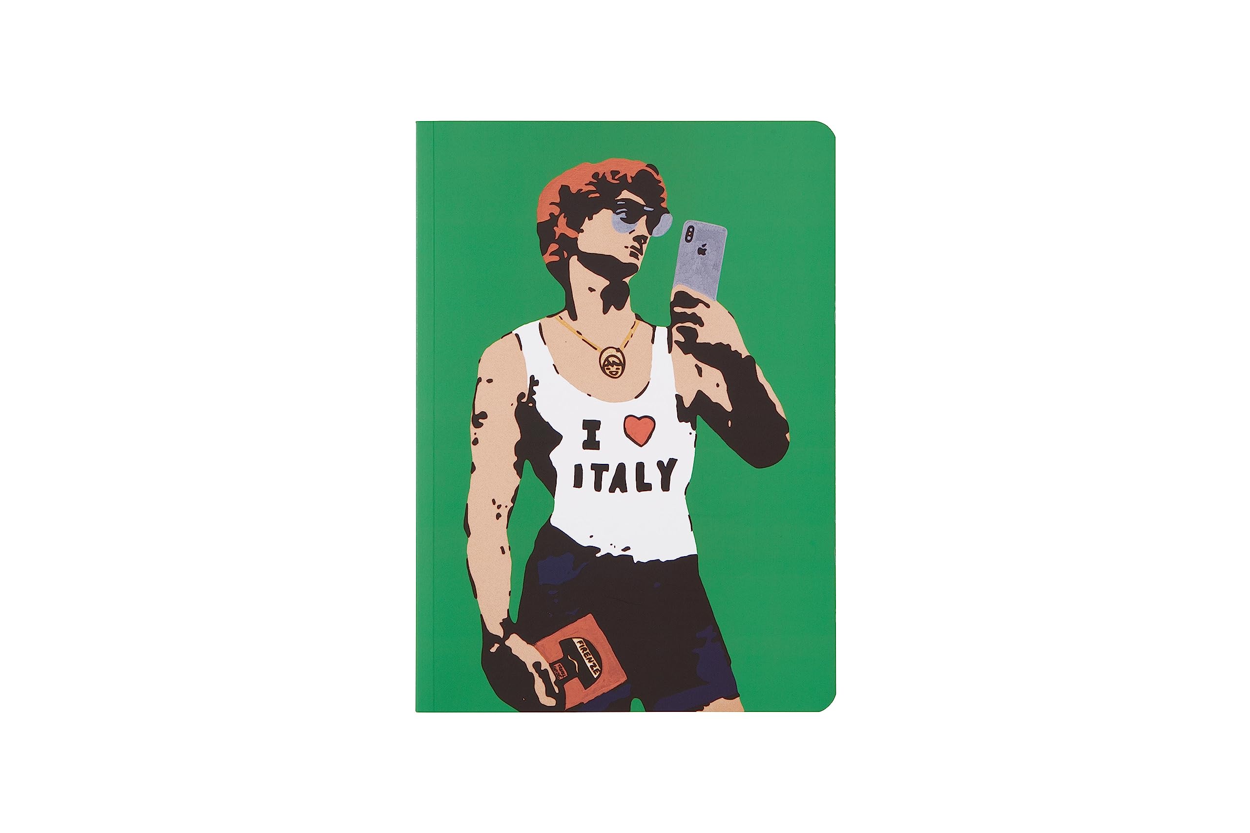 Art&Design24 TVBOY Official Notebook, David The Tourist Graphics, Dotted Interior, 100 White Sheets, Ecological Paper, A5, 15 x 21 cm