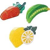 Framendino, 3 Pack Vegetable Shaped Hair Clips Carrot Lemon Pea Design Spring Barrettes