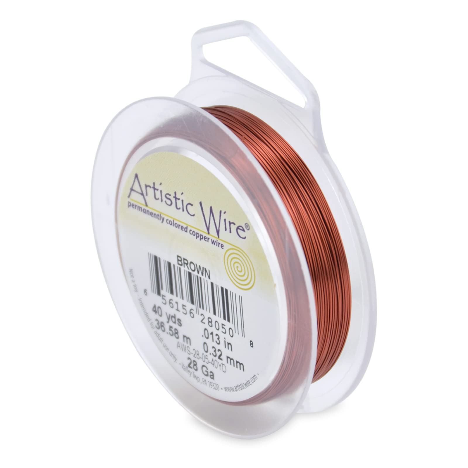 Beadalon 40-Yards Artistic 28-Gauge Wire, Brown