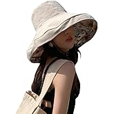 Reversible Floral Sun Hats UV Protection UPF Packable Wide Brim Chin Strap Women