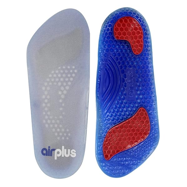 AIRPLUS GEL ORTHOTIC 3/4 LENGTH COMFORT AND STABILITY SHOE INSOLES FOR MEN