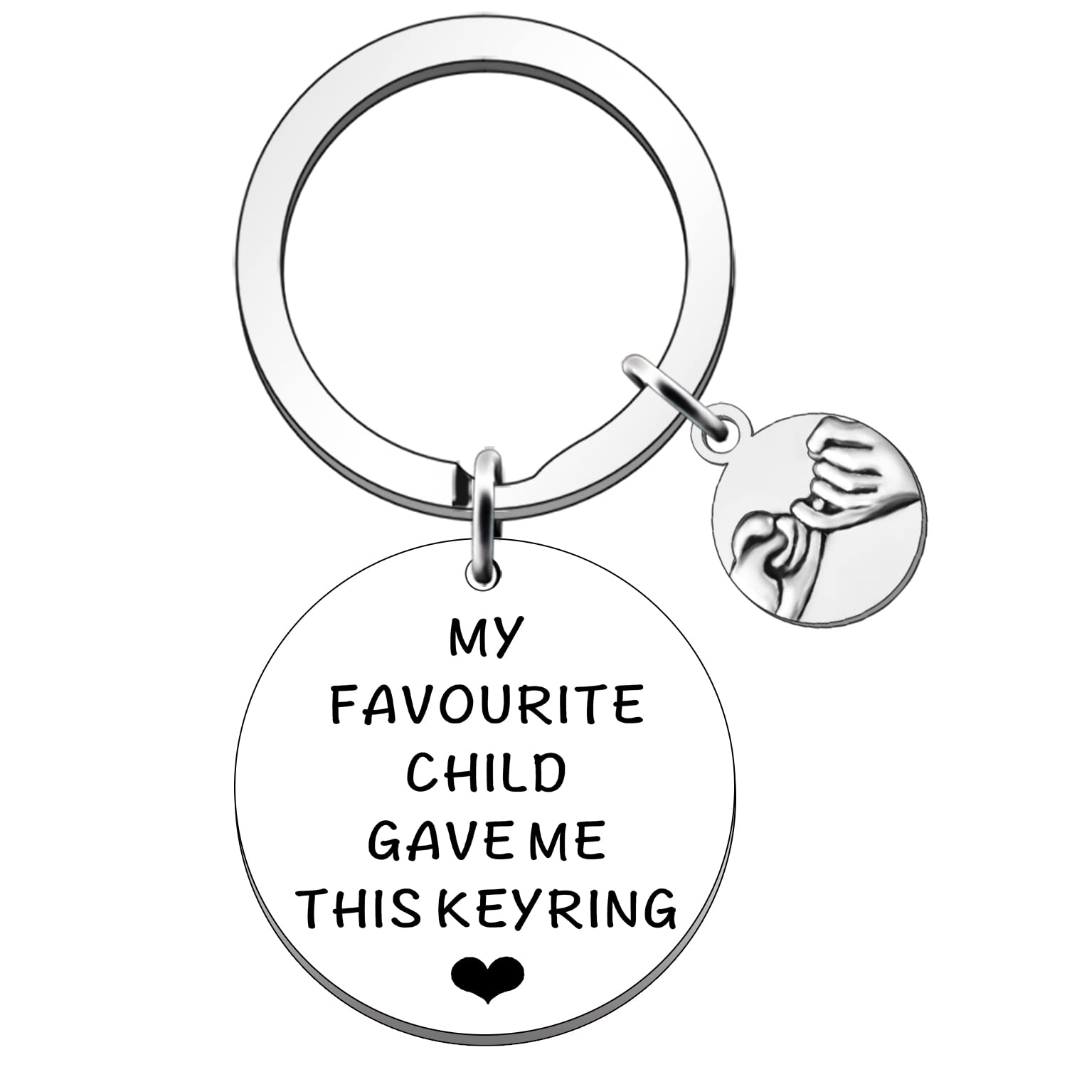 JETTOP Dad Gifts Keyring Daddy Gifts Fathers Day Gift from Daughter Son, Funny Dad Birthday Christmas My Favourite Child gave me This Keyring