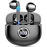 Wireless Earbuds, Bluetooth Headphones in Ear HiFi Stereo Deep Bass, Bluetooth Earbuds with 4 ENC Noise Cancelling Mic, Mini Wireless Ear Buds 40H Playtime LED IP7 Waterproof Earphones for Android iOS