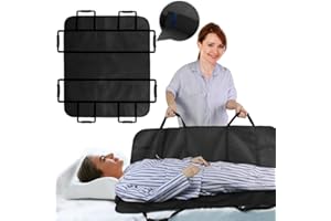 VobeNit Positioning Bed Pads for Elderly 48 * 40 inch Washable Transfer Sheet Seniors 8 Soft Handles Patient Pull Sheets Aid Moving,Lifting,Turning,Nursing Bedridden Reusable Transfer Blanket