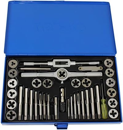 US PRO 40pc Metric Tap and Die Set Alloy Steel Pitch Gauge M3-M12 2620