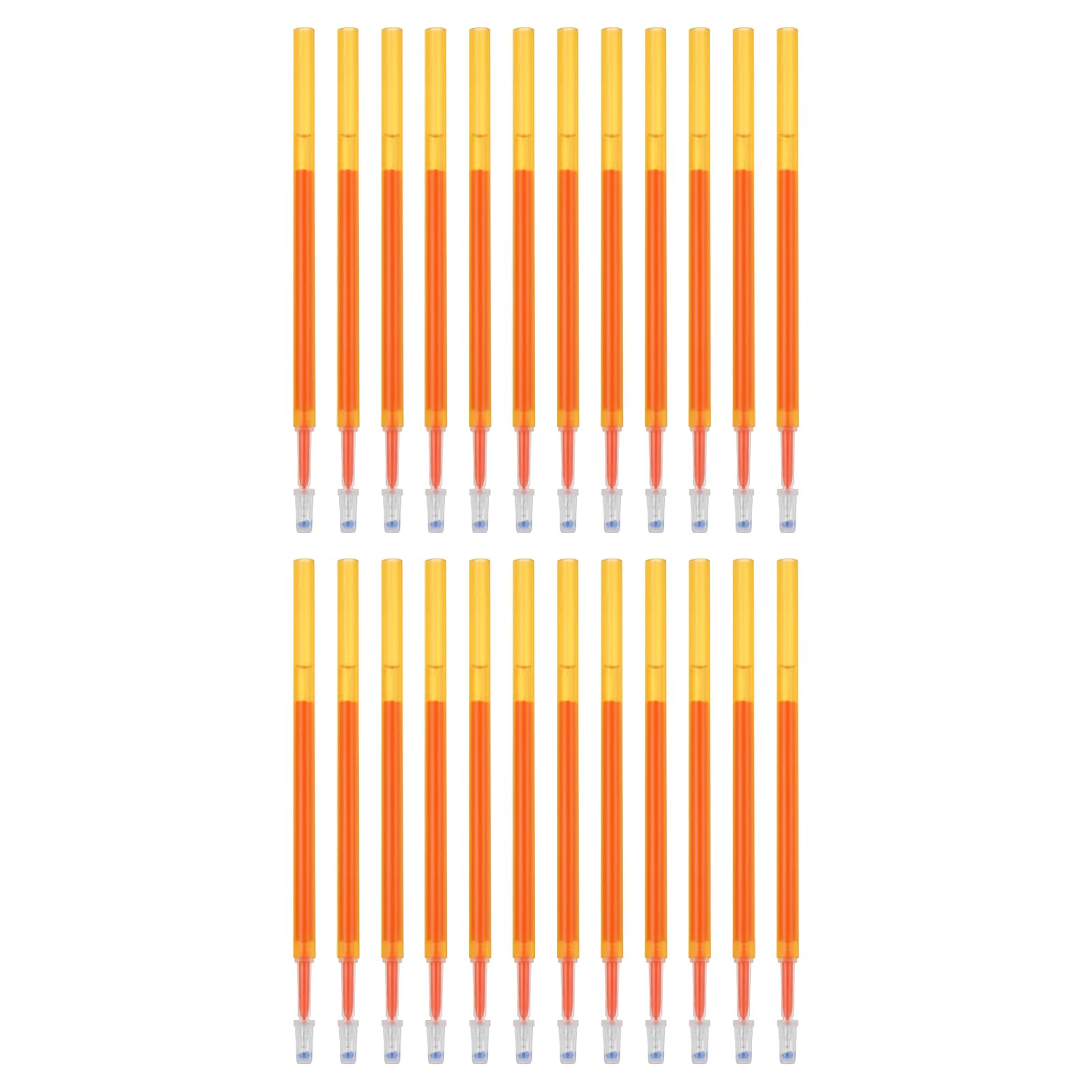 PATIKIL Erasable Gel Pen Refills, 24 Pcs Gel Ink Pens Refills Press Click Pen Fine Point 0.5mm Retractable Pens for Planner Writing Painting, Orange