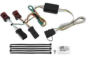 HOPESPANNER 4 Pin Trailer Wiring Harness 55382 Towing Hitch Wiring Kit for Jeep Liberty 2002 2003 2004 2005 2006 2007 Connect