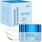 Radiant Aura Hyaluronic Acid & Ceramide Face Moisturizer – Dermatologist Tested, Anti Aging, Korean Skin Care – Hydrating Face Cream, Softens Wrinkles, Non Greasy Feel – Vegan, Clean – 1.69 Fl. Oz