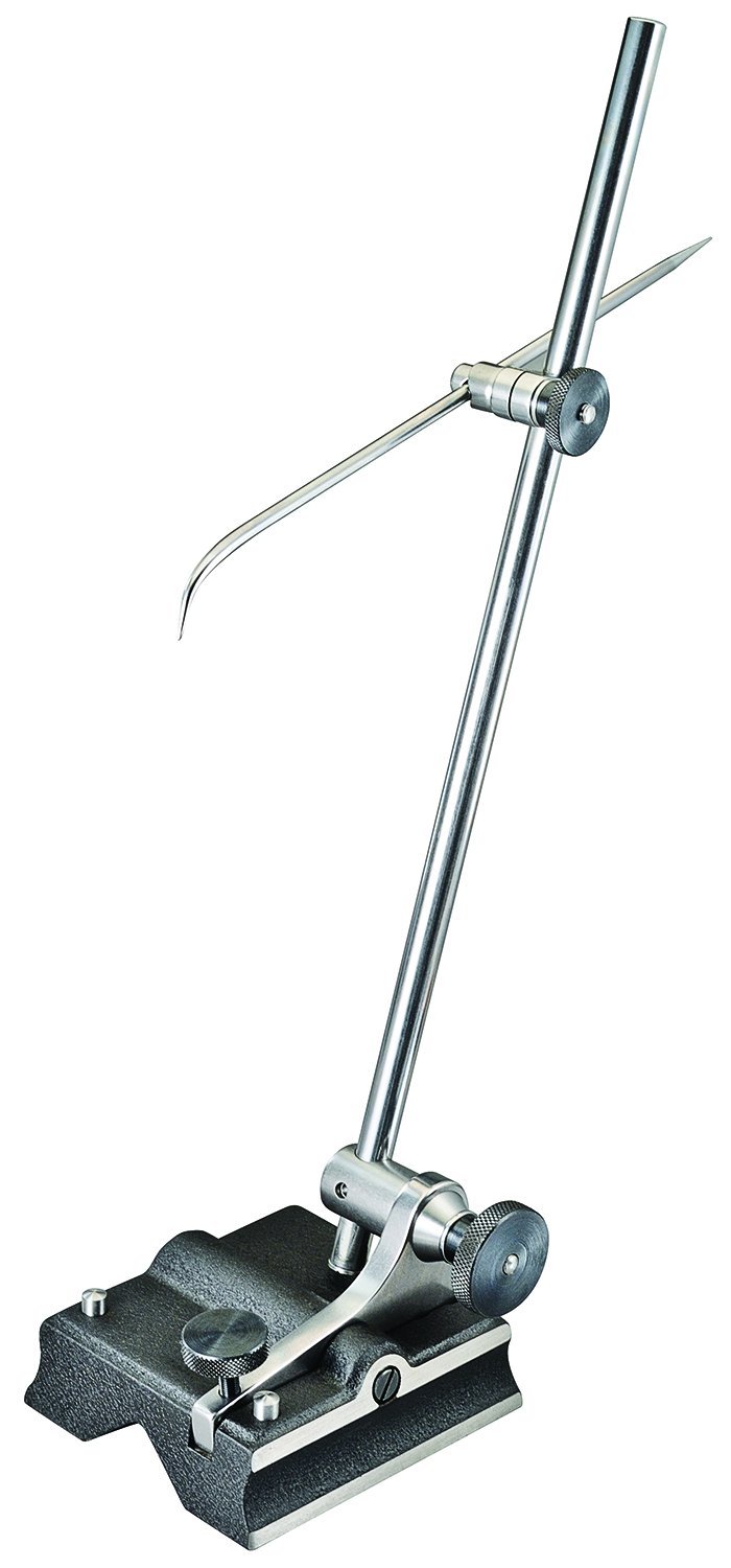 Starrett 57D Full-Sized Surface Gauge With Cast Iron Base, 12" And 18" Spindle Length, Base 3-3/4" Length And 3-3/8" Width