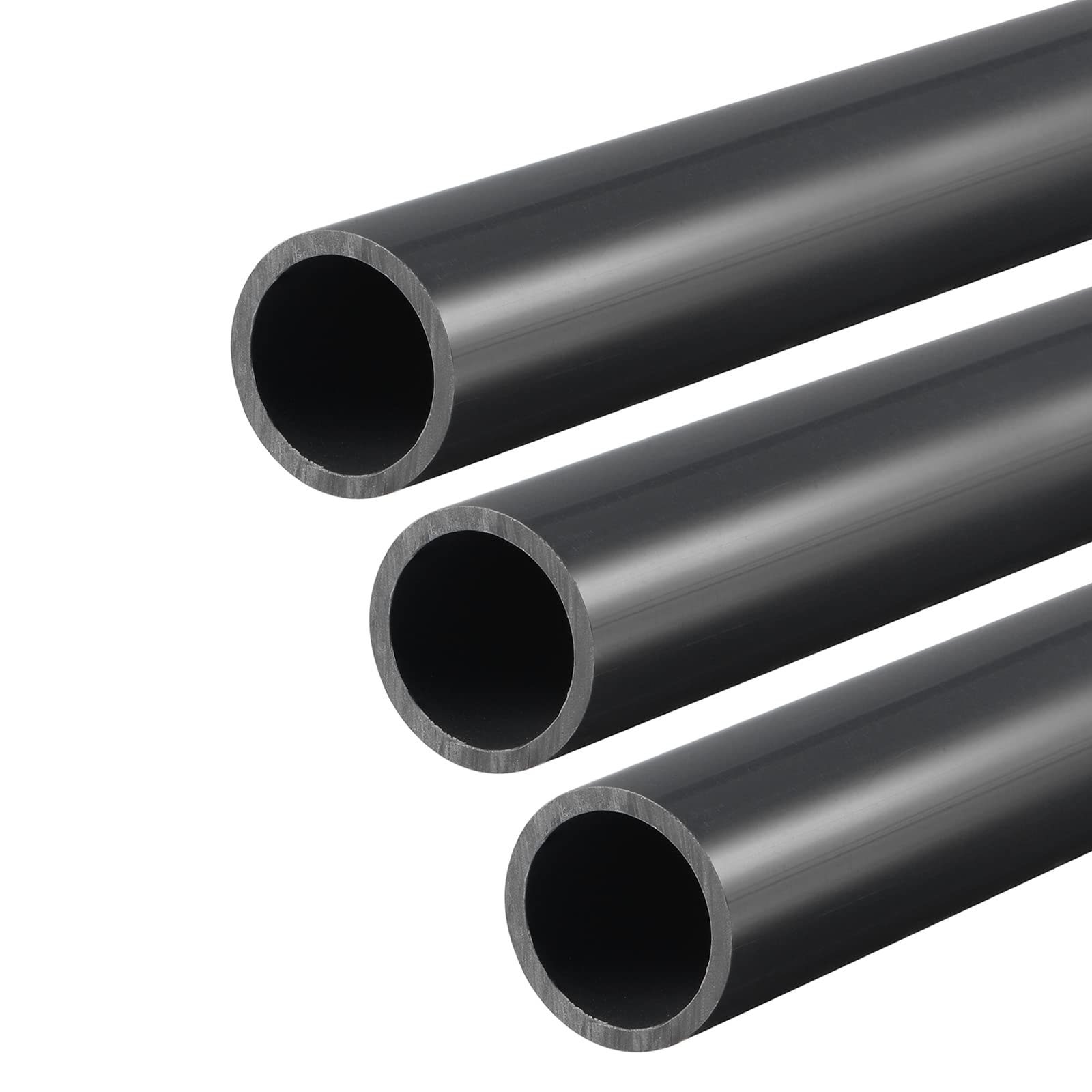 DMiotech ID 21mm OD 25m, 0.5m Length PVC Rigid Pipe Tube Black for Liquid Tube, DIY Decoration 3pack