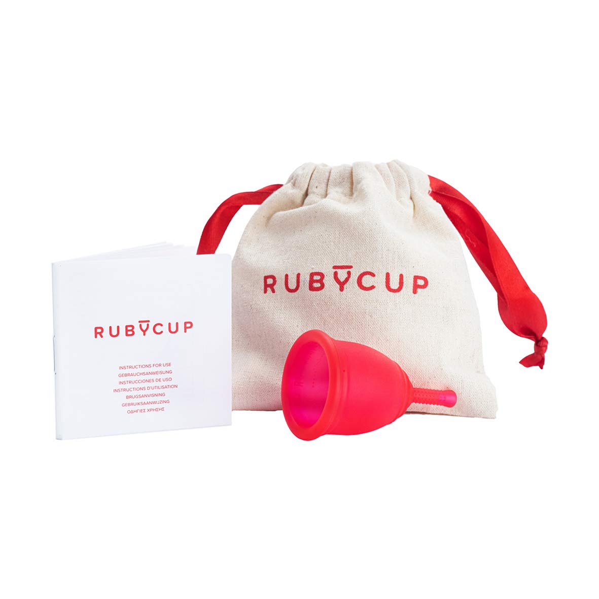 Ruby Cup - Reusable Menstrual Cup - Small (Light Flow) - RED - Includes Cup Donation. Perfect for Beginners. Safe, Convenient & Eco-Friendly. Reliable Alternative to Tampons & Sanitary Towels