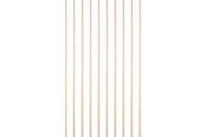 DECOMELODY 10pcs 6mm Edge Wooden Window Trim Strips, Pine Tongue Groove DIY Molding for Screen Frame,